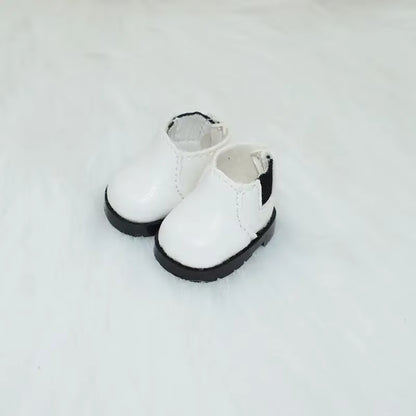 For Labubu Shoes (3.8*2.3Cm) for 17Cm Labubu Macaron and 10Cm EXO /Cotton Doll Finger Shoes Doll Leather Shoes