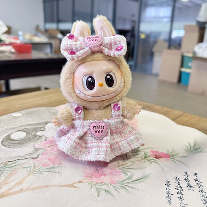 15Cm 17Cm Doll Clothes Only First/Second Generation Pendant Labubu Sitting Party Series Doll Baby Clothes LABUBU