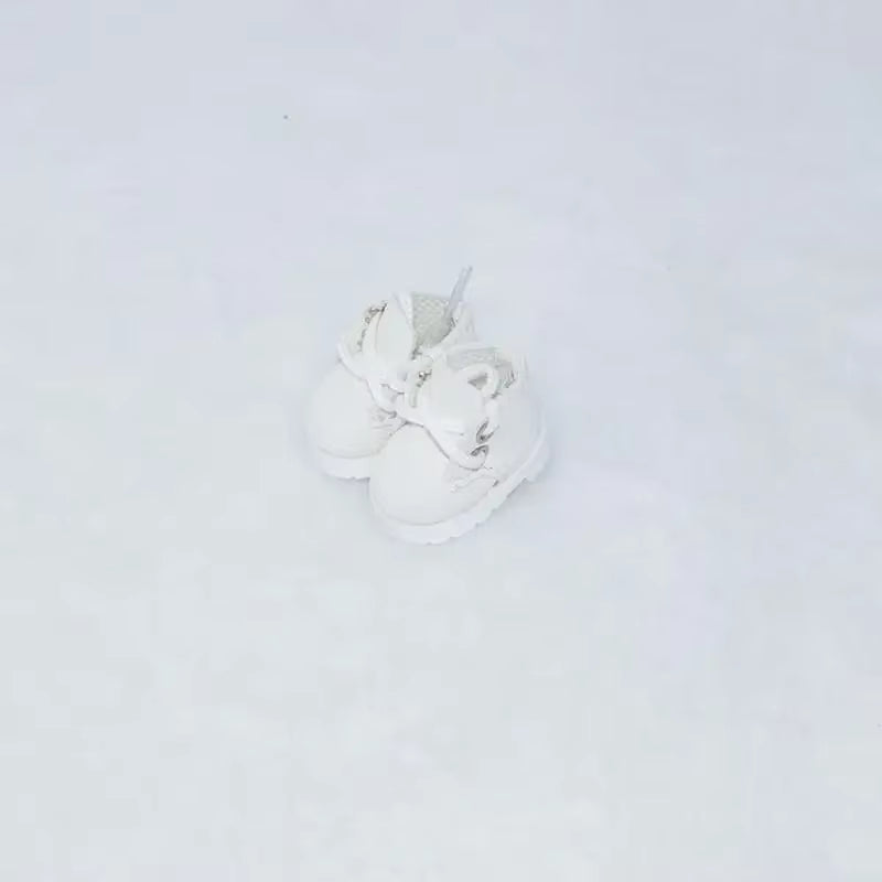 For Labubu Shoes (3.8*2.3Cm) for 17Cm Labubu Macaron and 10Cm EXO /Cotton Doll Finger Shoes Doll Leather Shoes