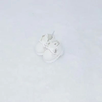 For Labubu Shoes (3.8*2.3Cm) for 17Cm Labubu Macaron and 10Cm EXO /Cotton Doll Finger Shoes Doll Leather Shoes