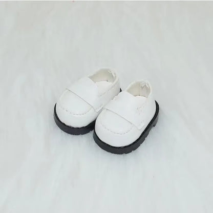 For Labubu Shoes (3.8*2.3Cm) for 17Cm Labubu Macaron and 10Cm EXO /Cotton Doll Finger Shoes Doll Leather Shoes