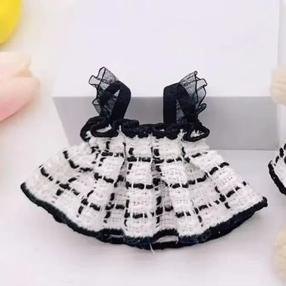 17Cm Labubu Doll Clothes Outfit Accessories for Korea Kpop Exo Labubu Idol V1 V2 Skirt Sweater Clothing Gift