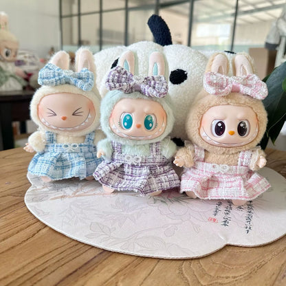 15Cm 17Cm Doll Clothes Only First/Second Generation Pendant Labubu Sitting Party Series Doll Baby Clothes LABUBU